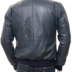 Men’s_Blue_Leather_Bomber_Two_Pockets_Jacket_1