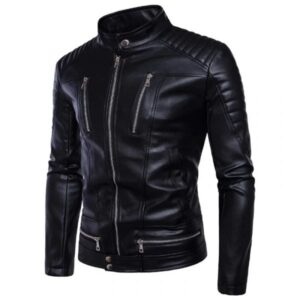 Mens_Padded_Slim_Fit_Biker_Leather_Jacket_2