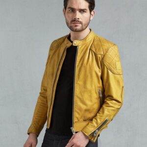 Mens_Yellow_Café_Racer_Leather_Jacket