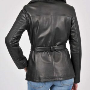Womens_Black_Belted_Shearling_Collar_Jacket_1